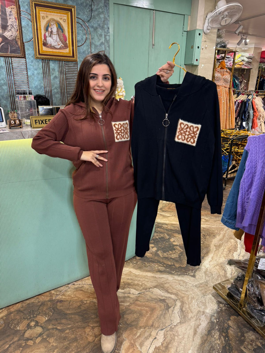 Rusi Knitted Hooddy Co-Ord Set