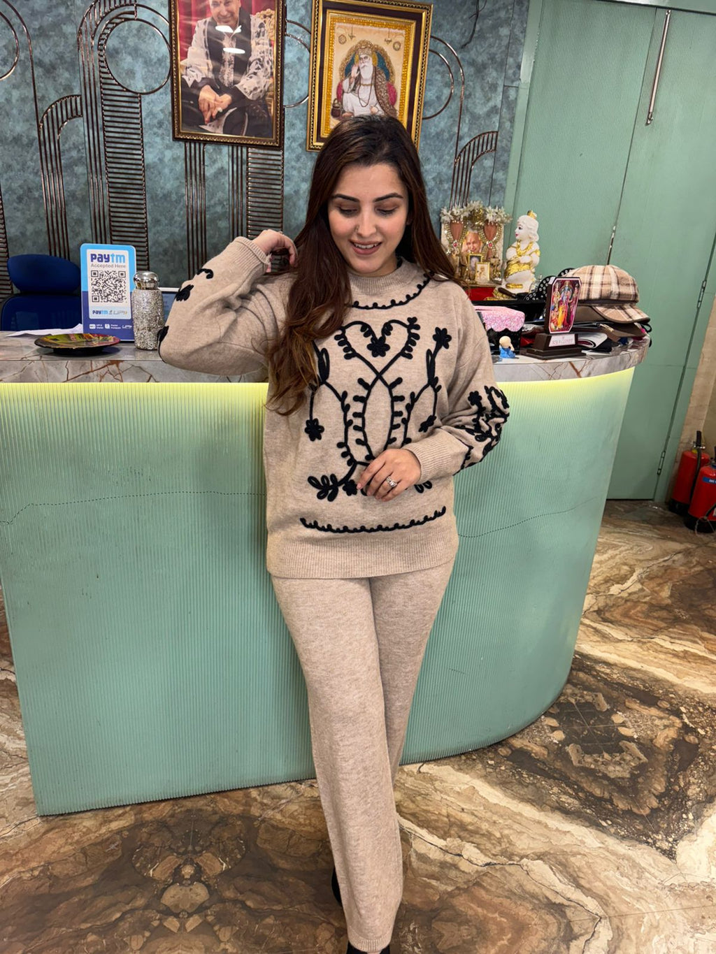 Sandy Bloom Embroidered Co-Ord Set