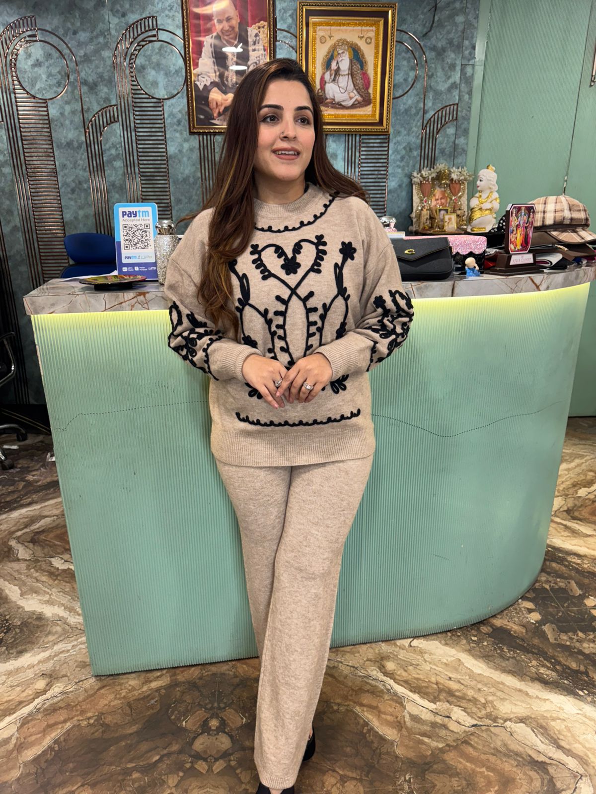 Sandy Bloom Embroidered Co-Ord Set