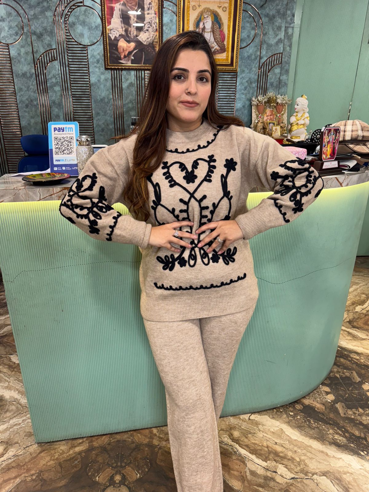 Sandy Bloom Embroidered Co-Ord Set