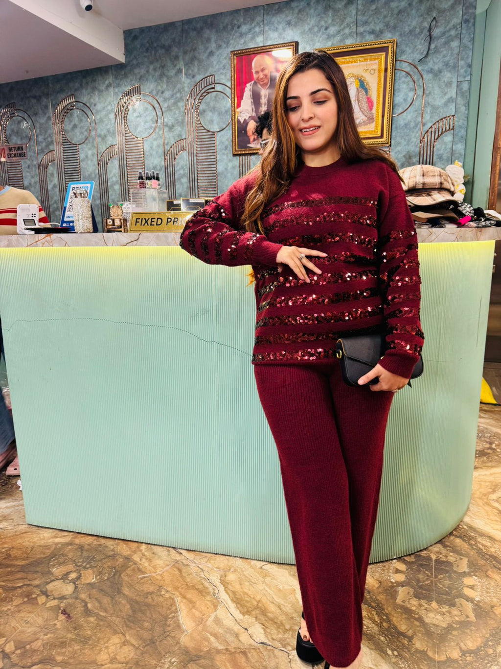 Mona  Glow Sequin Co-Ord Set