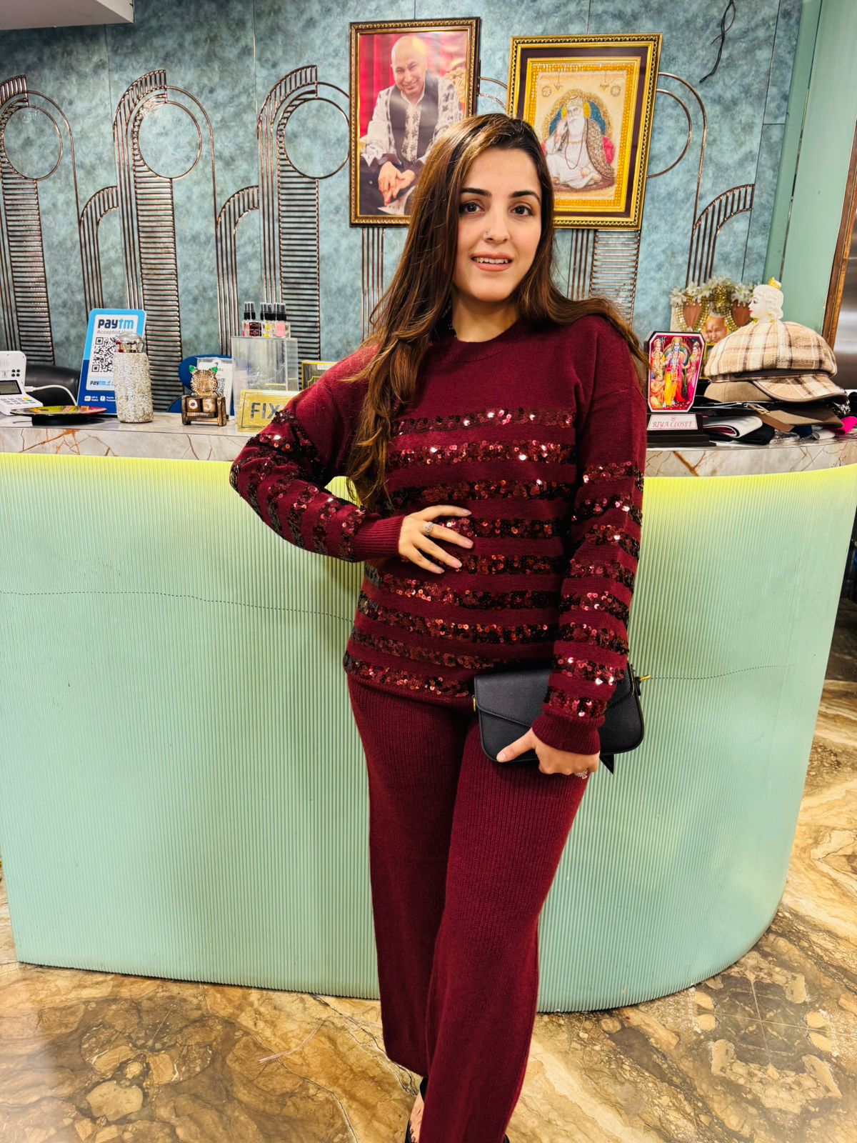 Mona  Glow Sequin Co-Ord Set