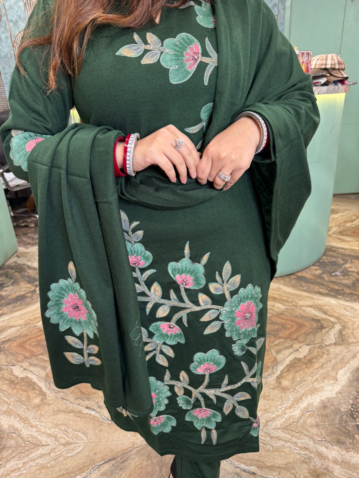 Neno Emerald Bloom suit Set