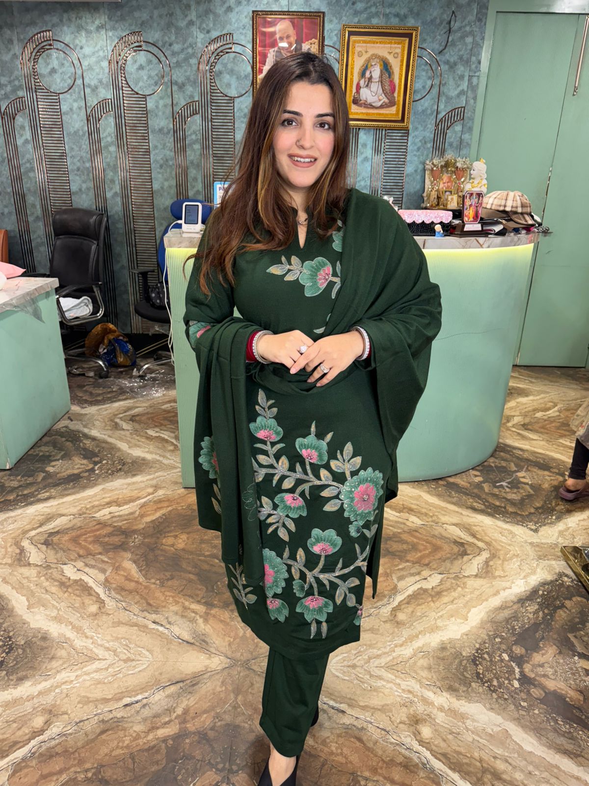 Neno Emerald Bloom suit Set