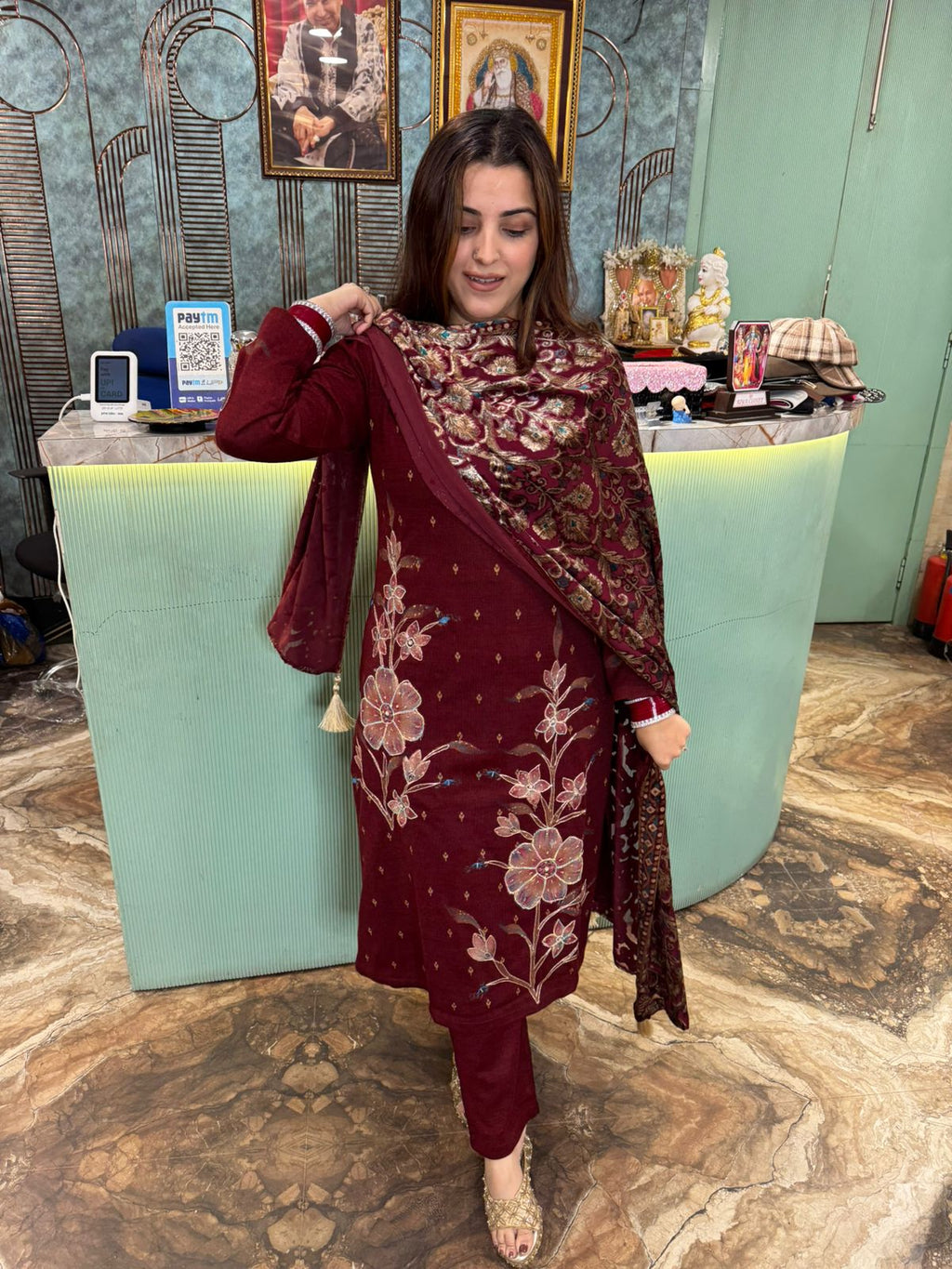 Isha Bloom Embroidered Set with Dupatta