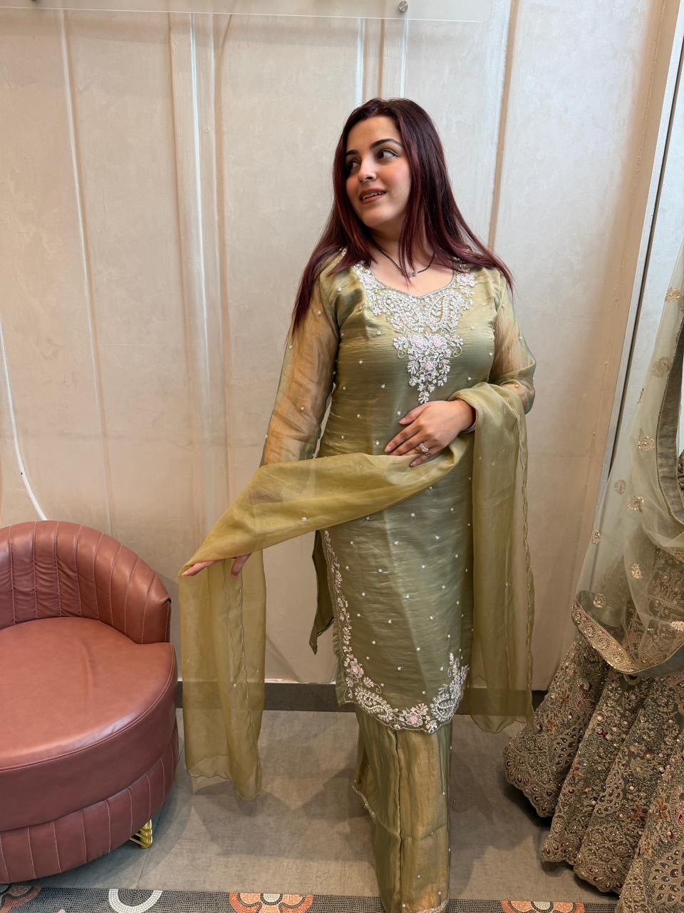 Nina Hand-Embroidered  Kurta Set