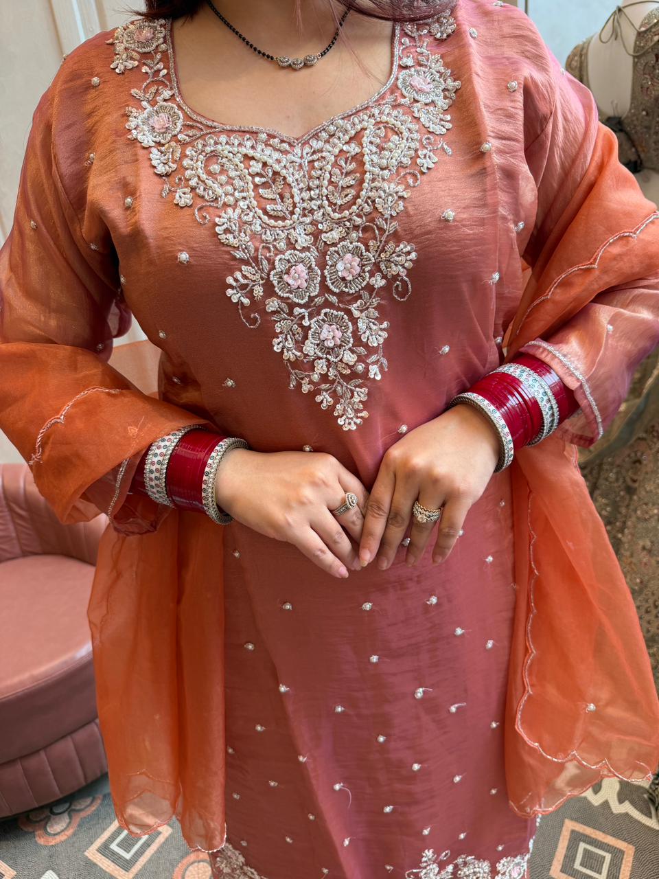 Nina Hand-Embroidered  Kurta Set