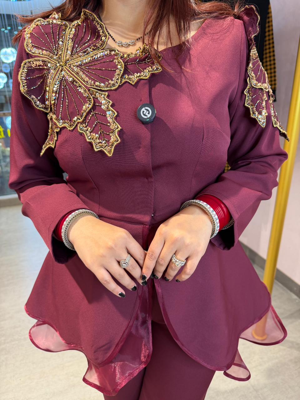 Yoko peplum cord set