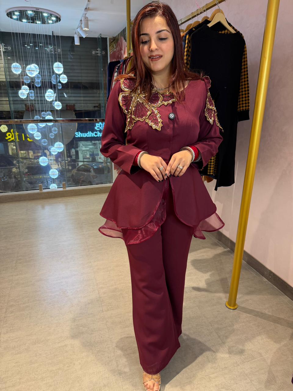 Yoko peplum cord set