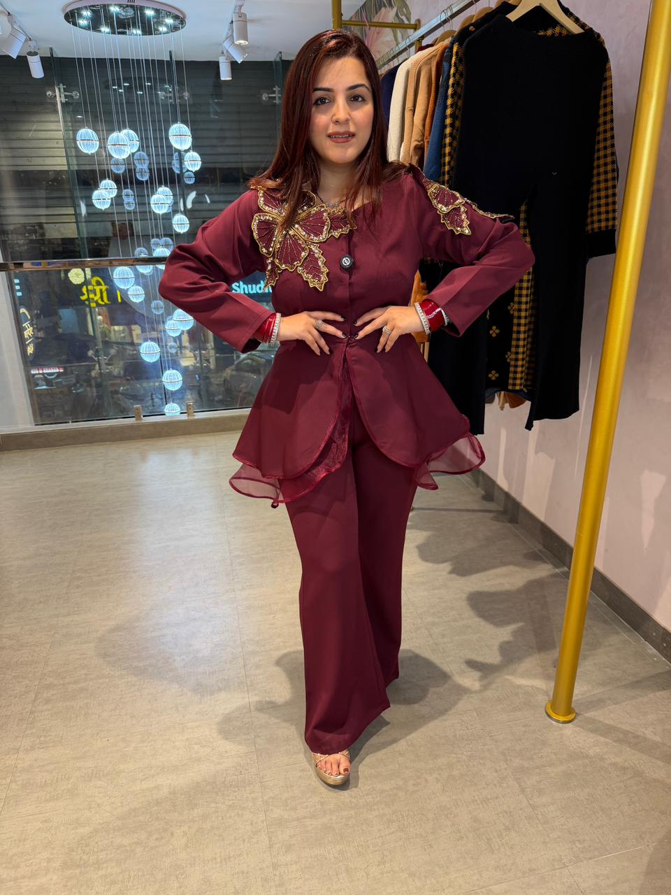 Yoko peplum cord set