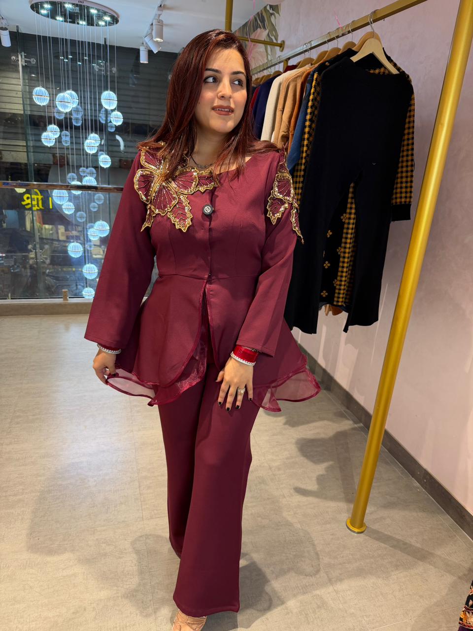 Yoko peplum cord set