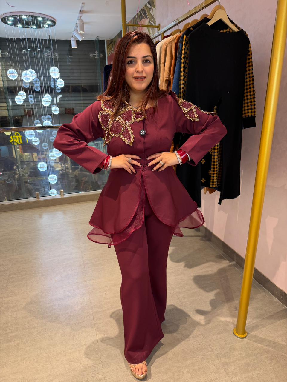 Yoko peplum cord set