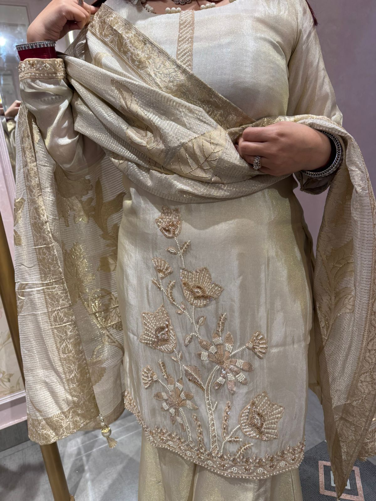 Golden Blossom Luxe Suit Set