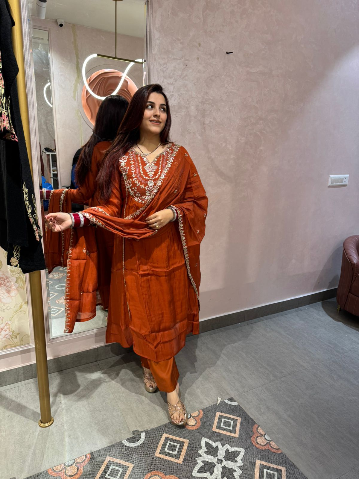 Nia Royale Embroidered Suit Set