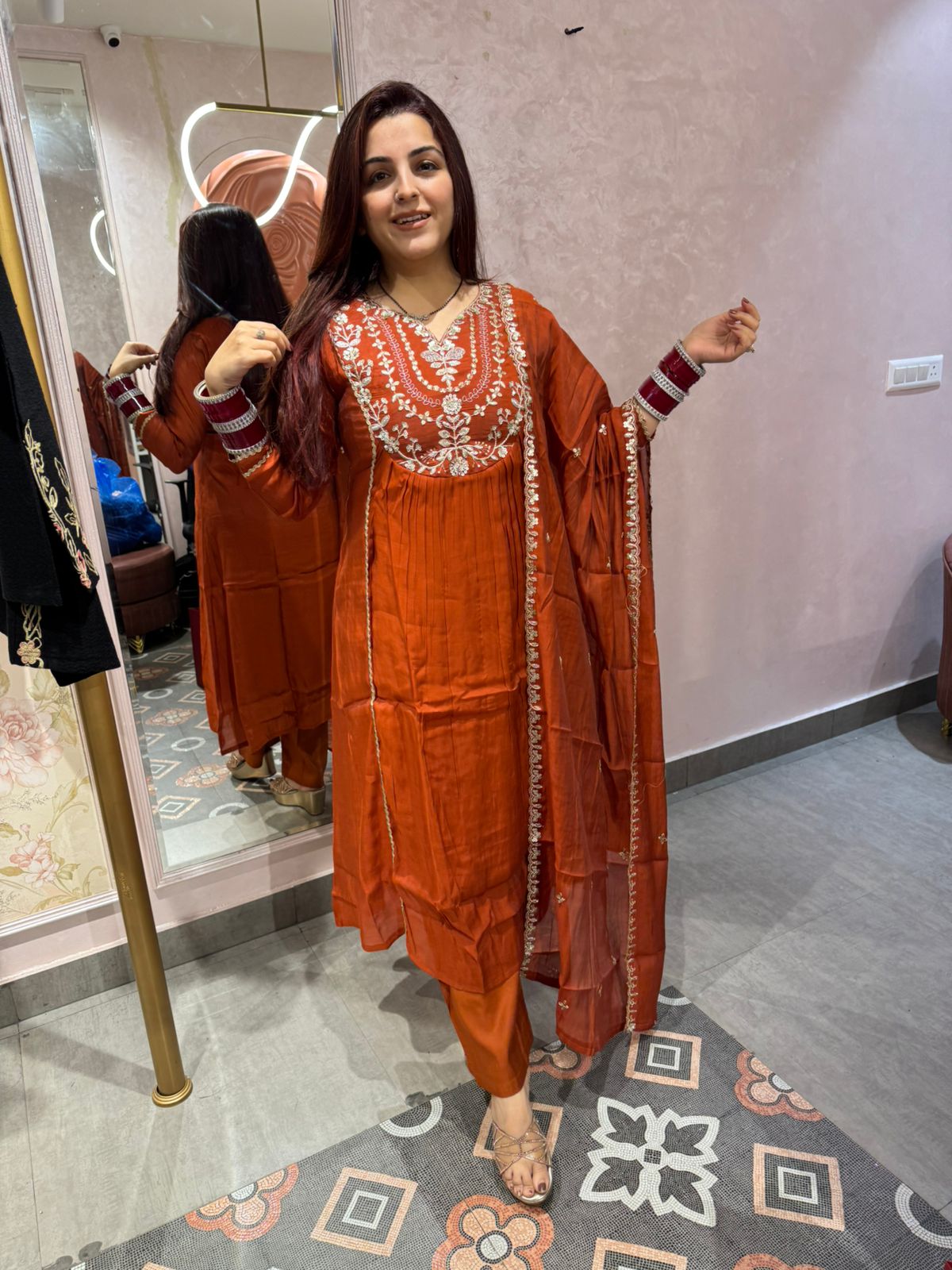 Nia Royale Embroidered Suit Set