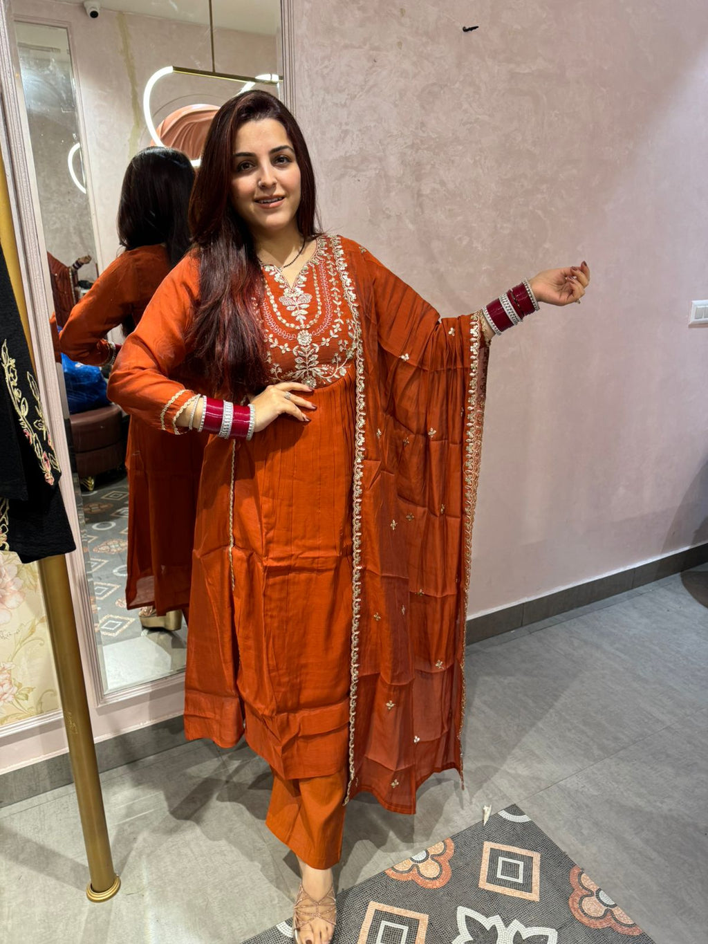 Nia Royale Embroidered Suit Set