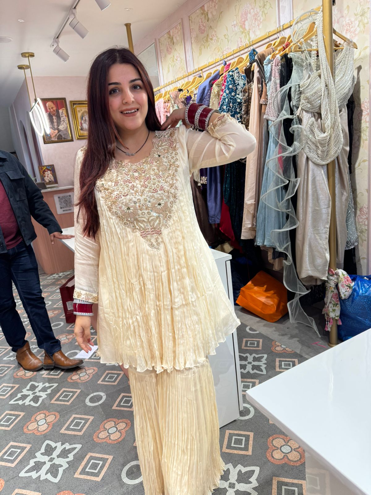 Zoya Garden Embroidered Sharara Set