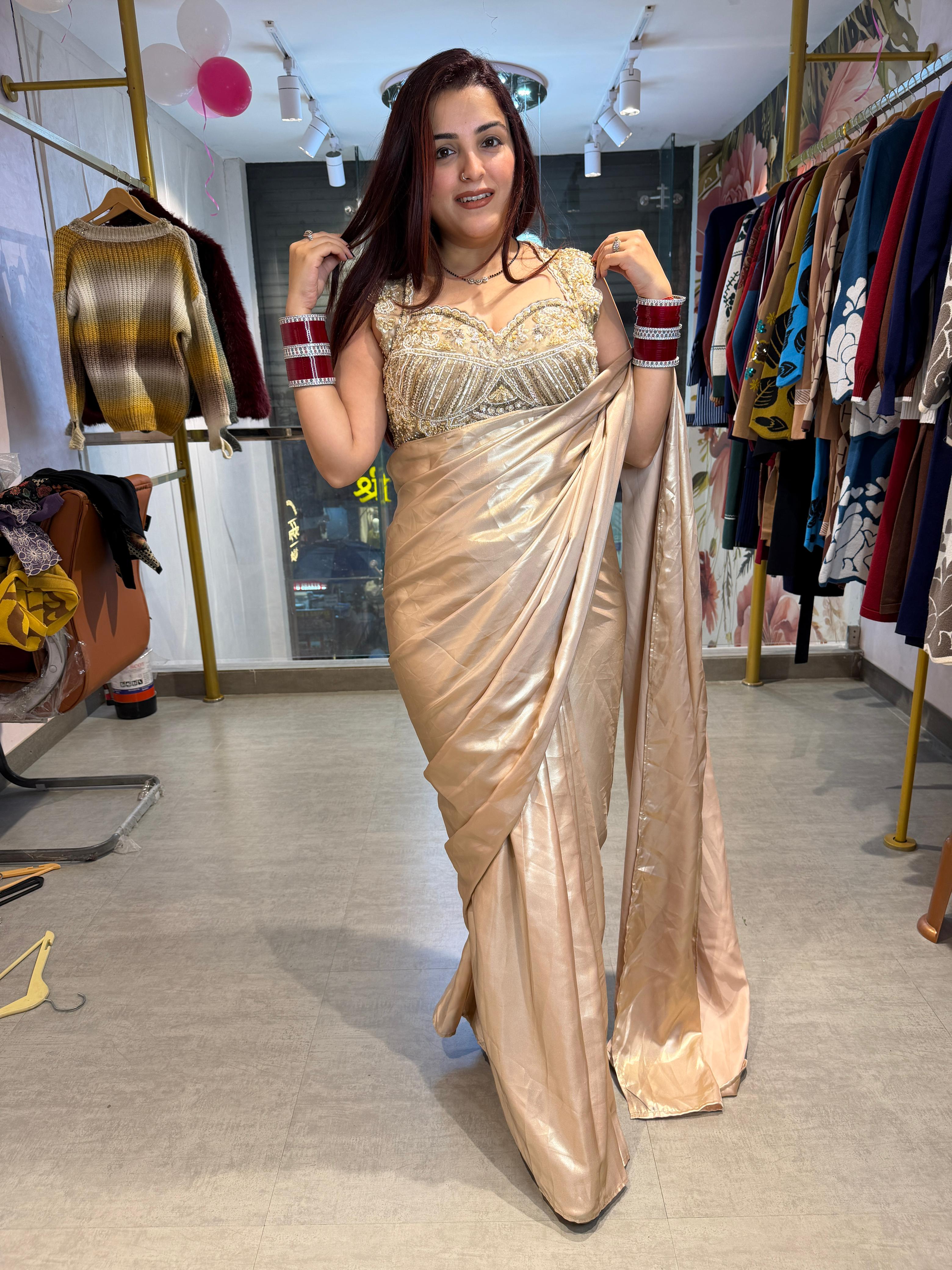 Shiriya Designer Shimmer Saree Set
