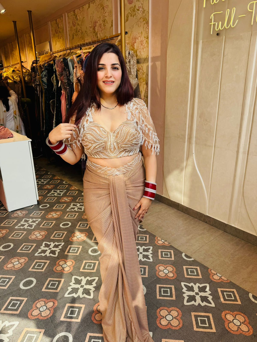 Nova Pearl Luxe Saree Set