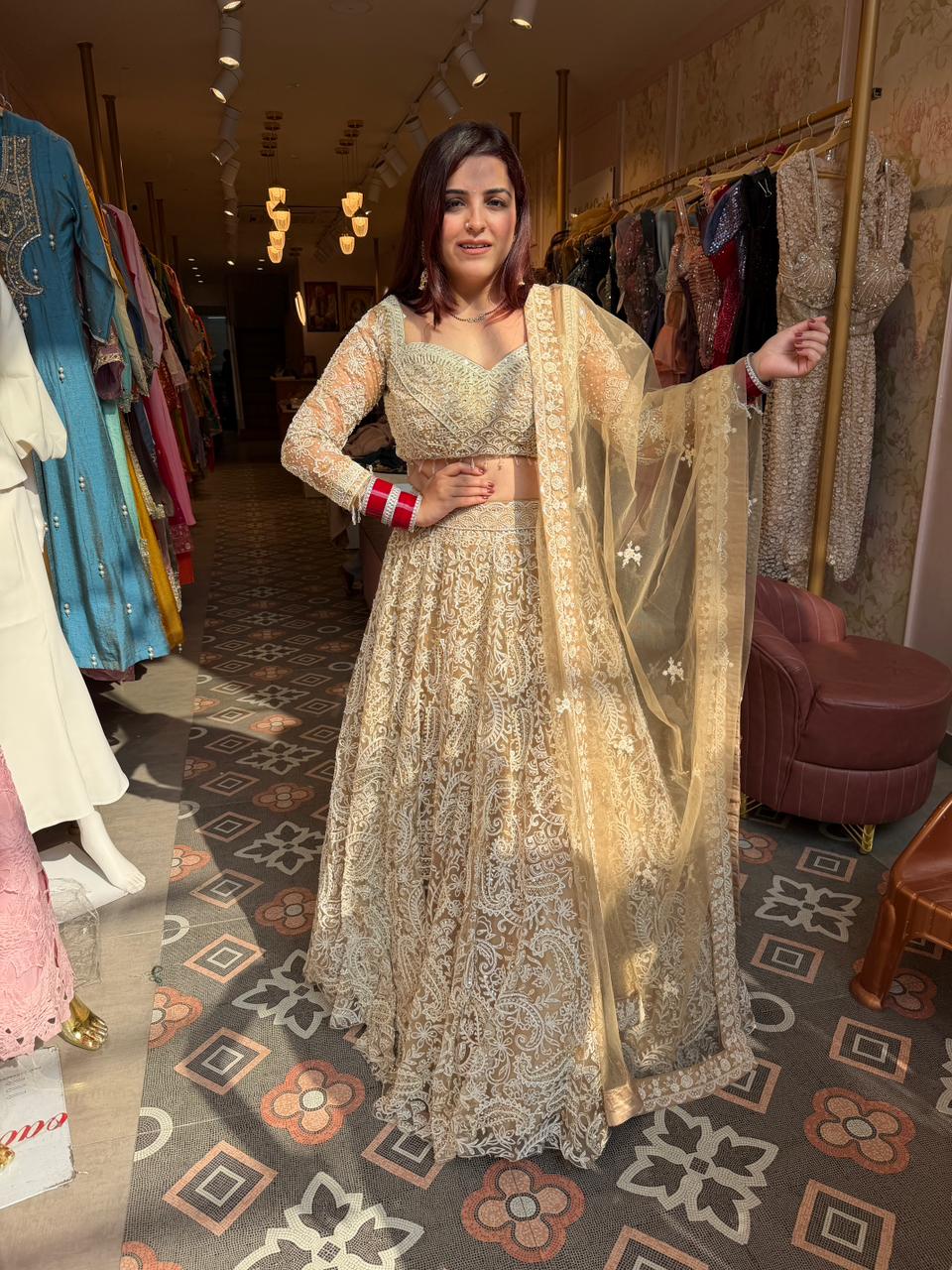 Angel Embroidered Lehenga Set