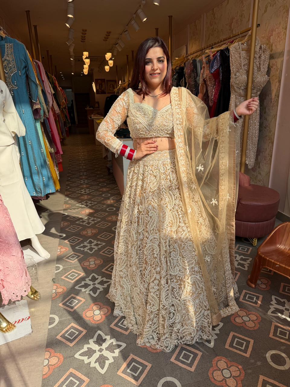 Angel Embroidered Lehenga Set