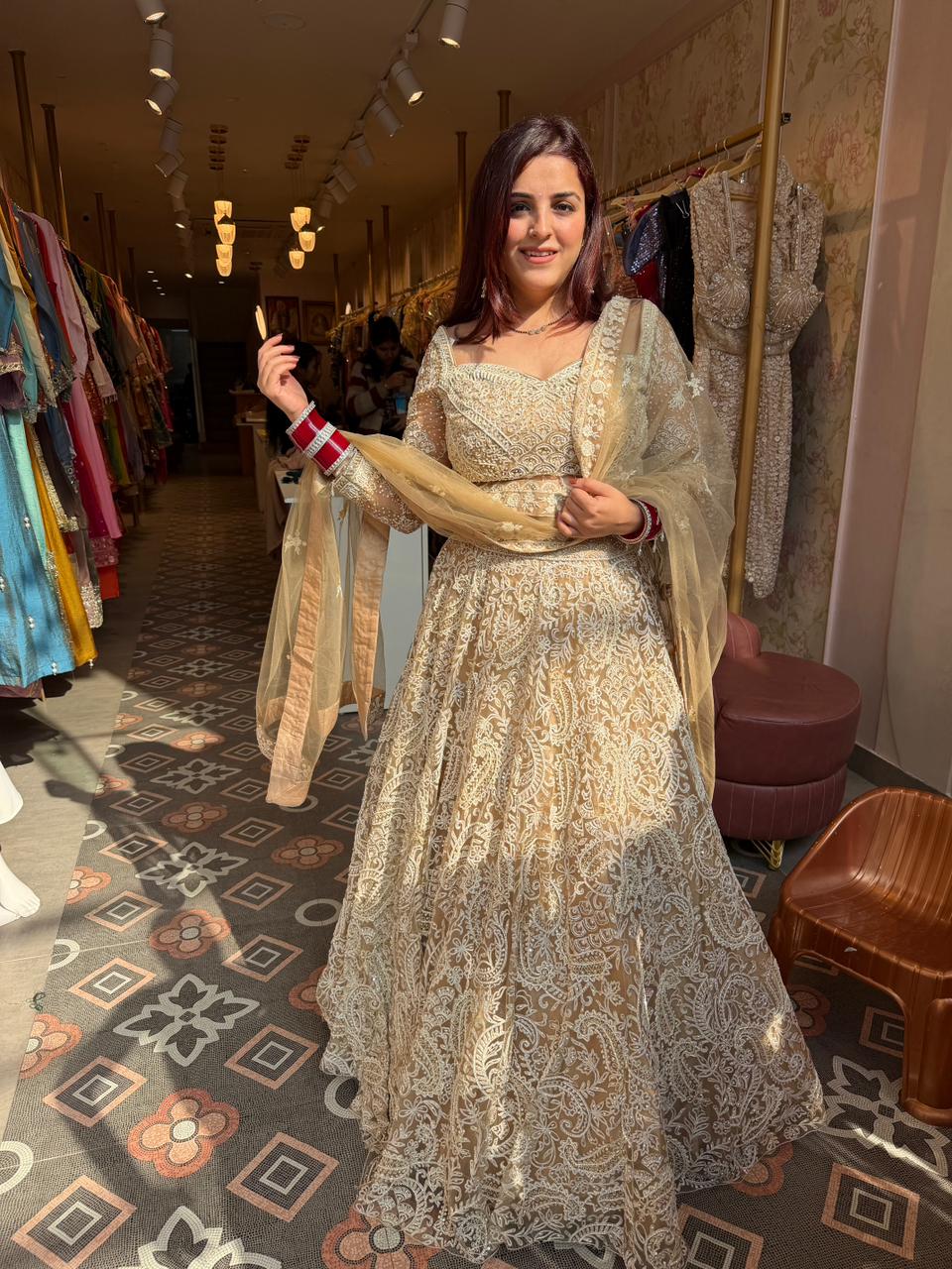 Angel Embroidered Lehenga Set