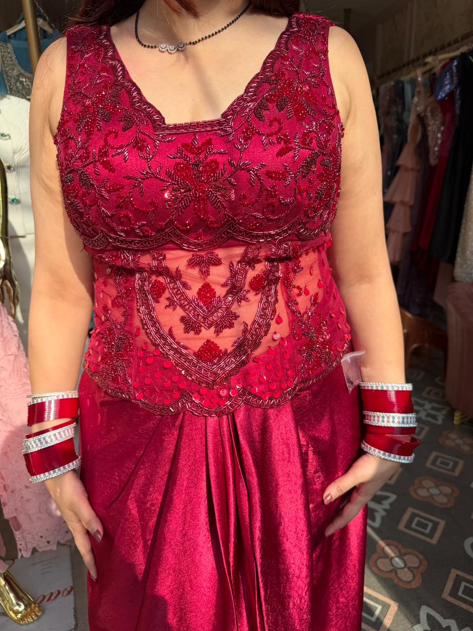Tulip Embellished Indo western set