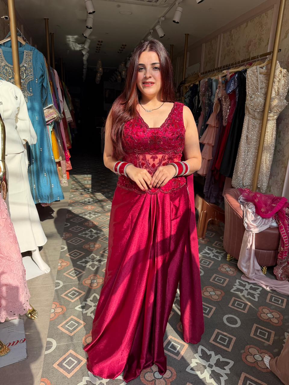Tulip Embellished Indo western set