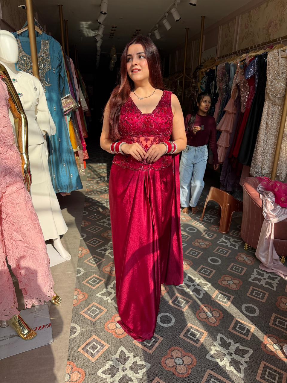 Tulip Embellished Indo western set