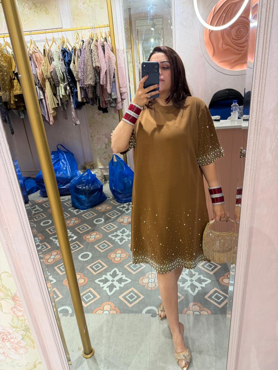 Lisa Sparkle Embellished Midi Dress