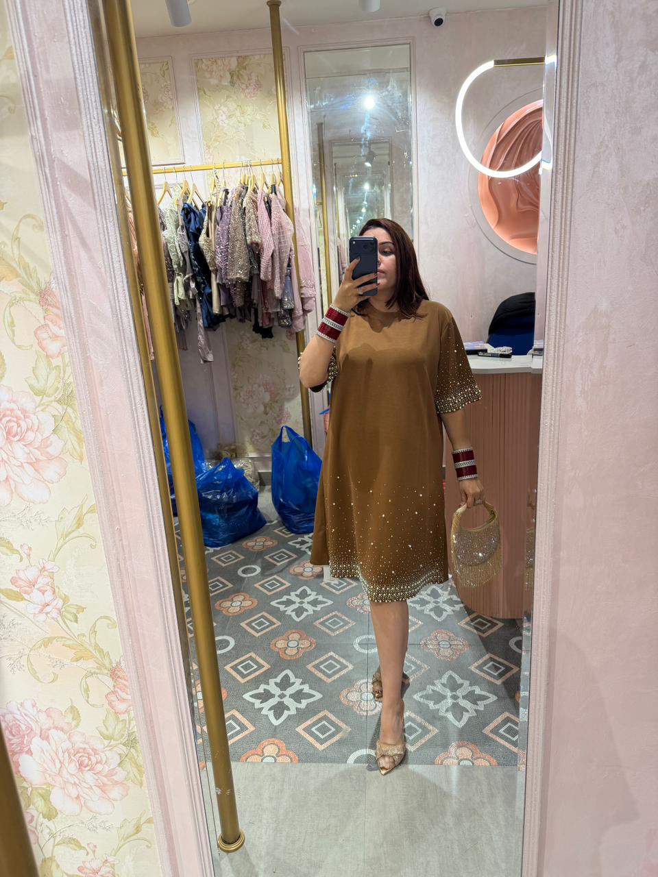 Lisa Sparkle Embellished Midi Dress