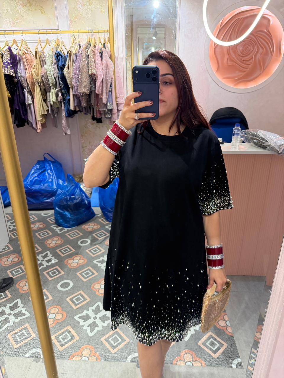 Lisa Sparkle Embellished Midi Dress