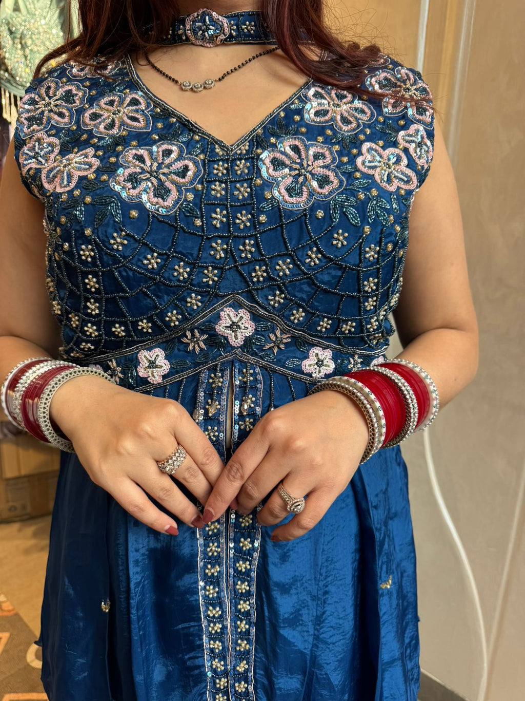 Neelkanth Floral Embroidered Sharara Set