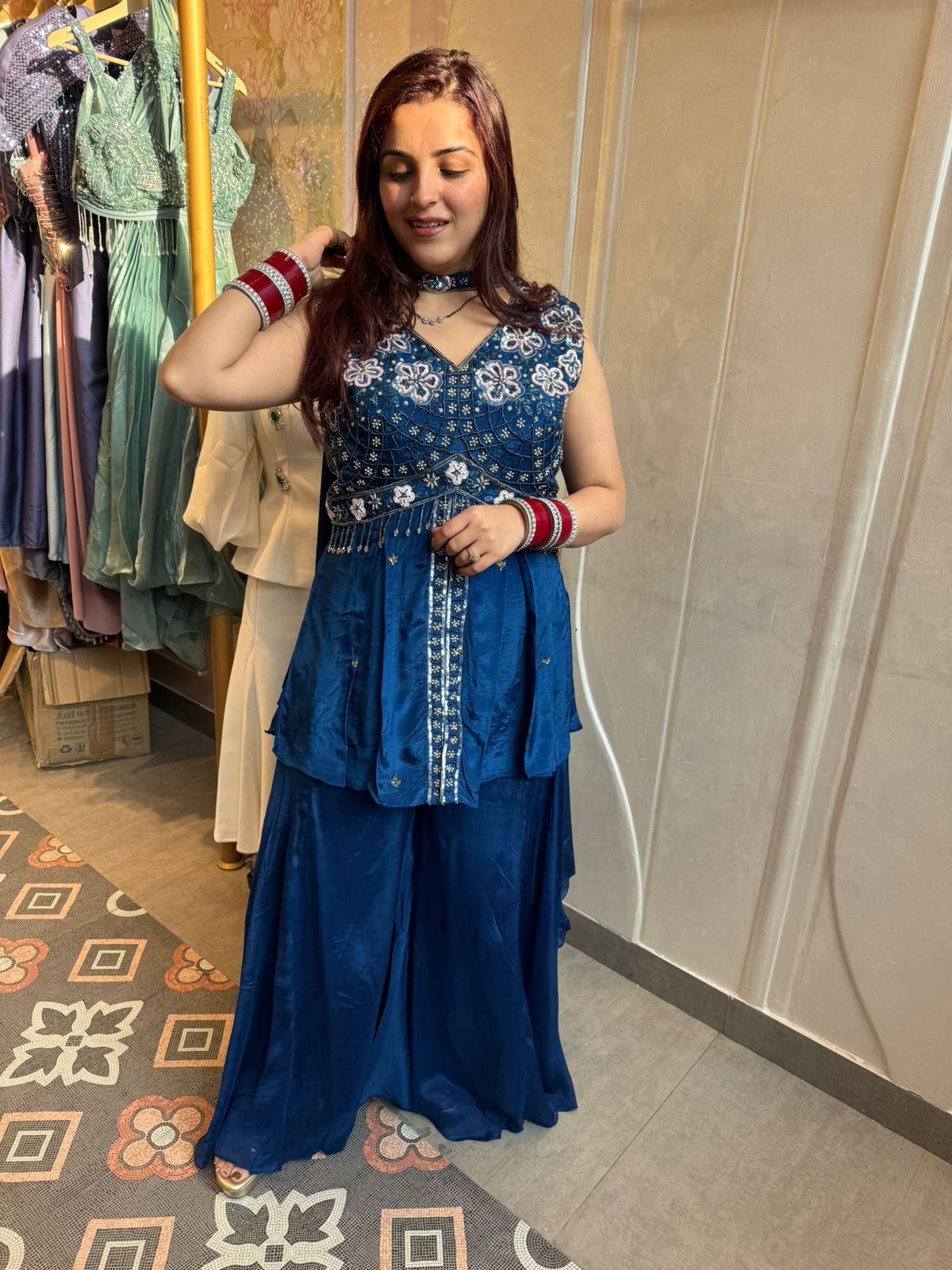 Neelkanth Floral Embroidered Sharara Set