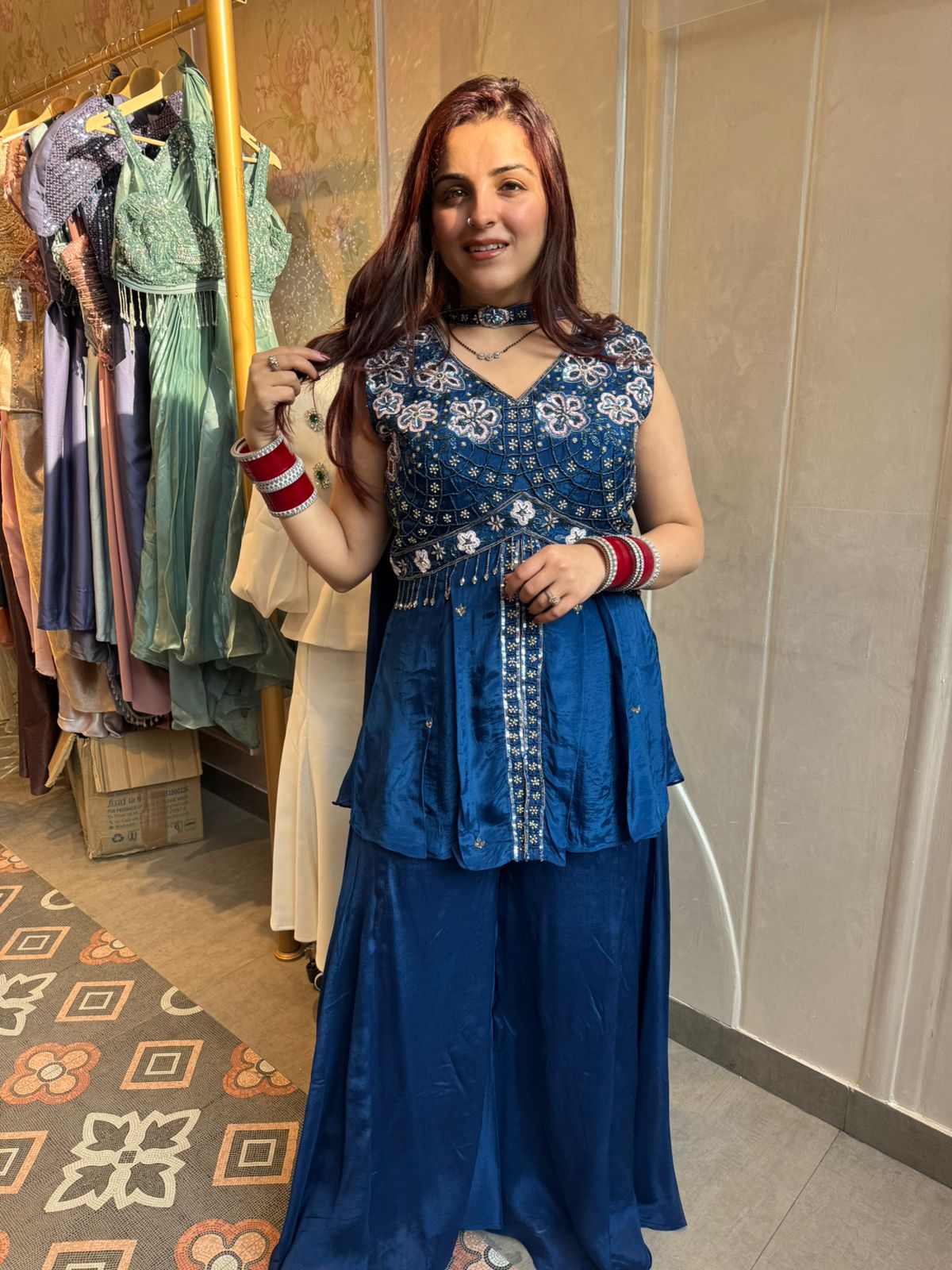 Neelkanth Floral Embroidered Sharara Set