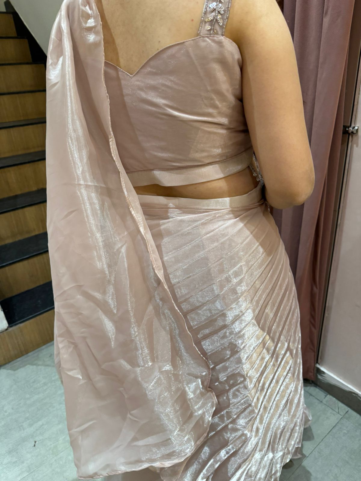 Ema Pearl Luxe Indo-Western Saree Set