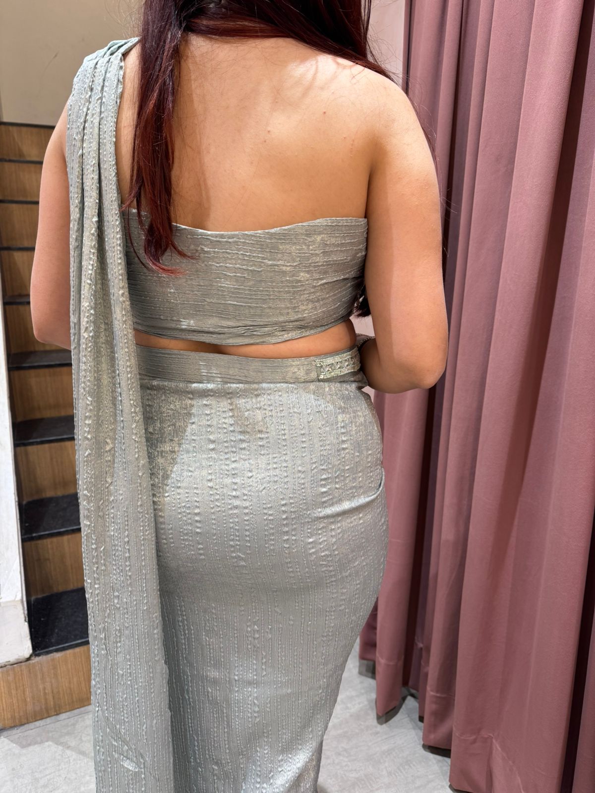 Frost Luxe Indo-Western Saree Set