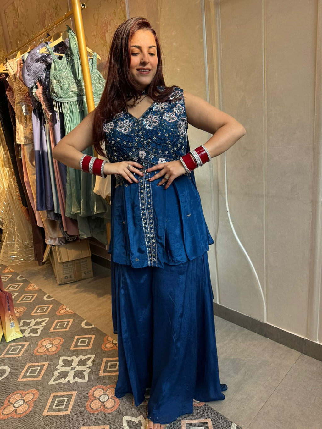 Neelkanth Floral Embroidered Sharara Set