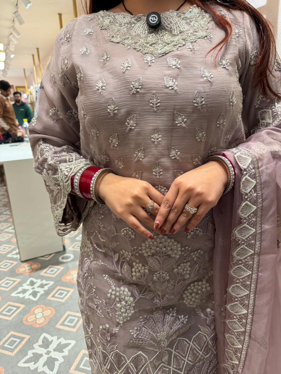 Lisa Embroidered Luxury Suit Set