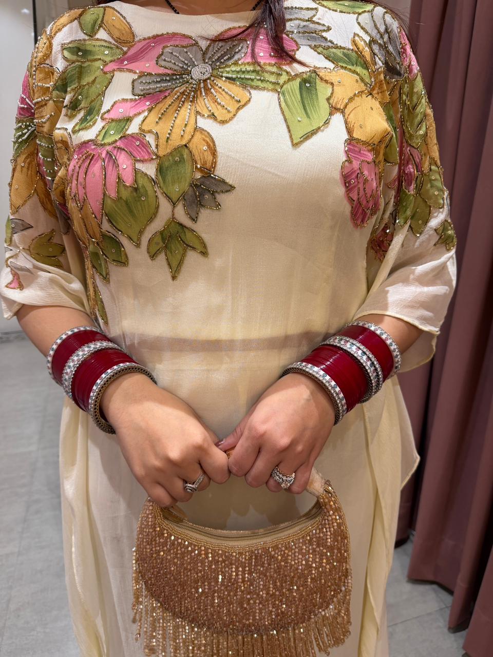 Nina Hand-Embellished Kaftan style