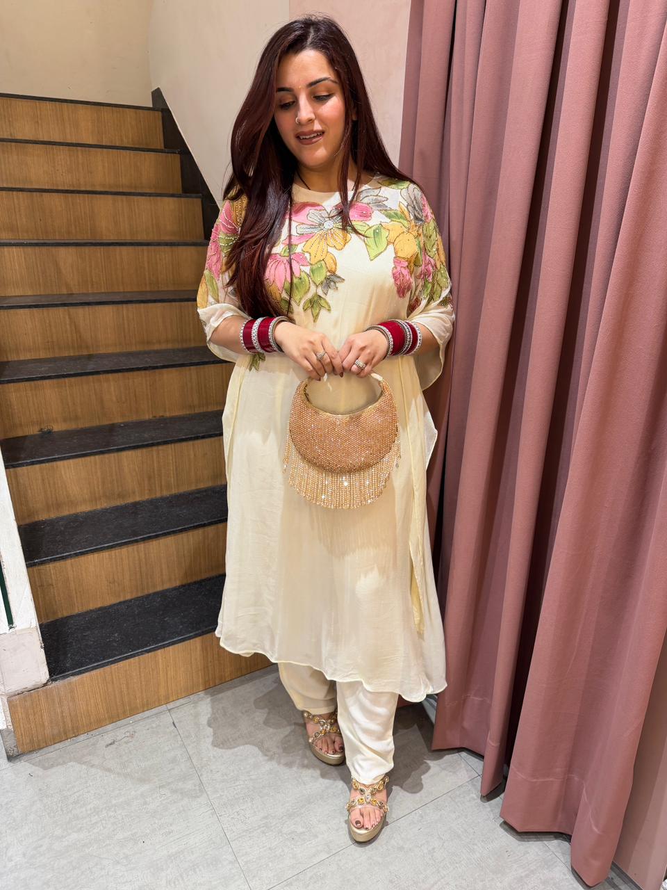 Nina Hand-Embellished Kaftan style