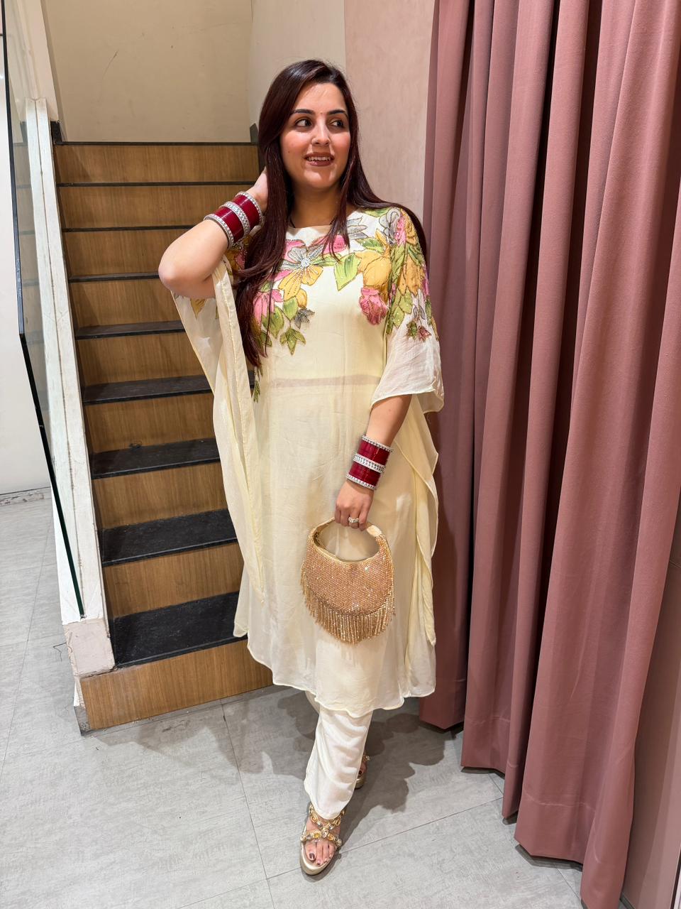 Nina Hand-Embellished Kaftan style