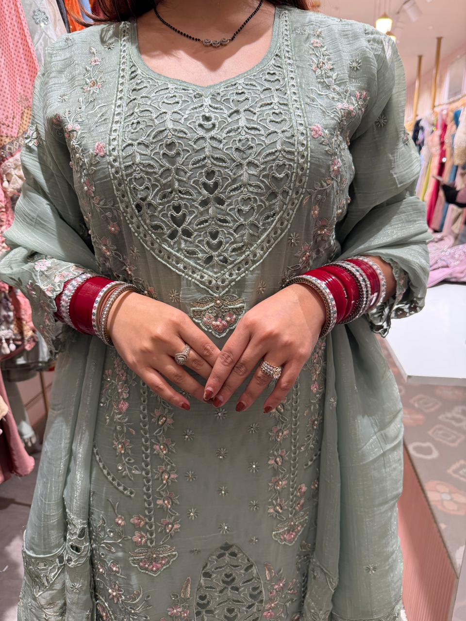 Miya Grace Embroidered Designer Suit Set