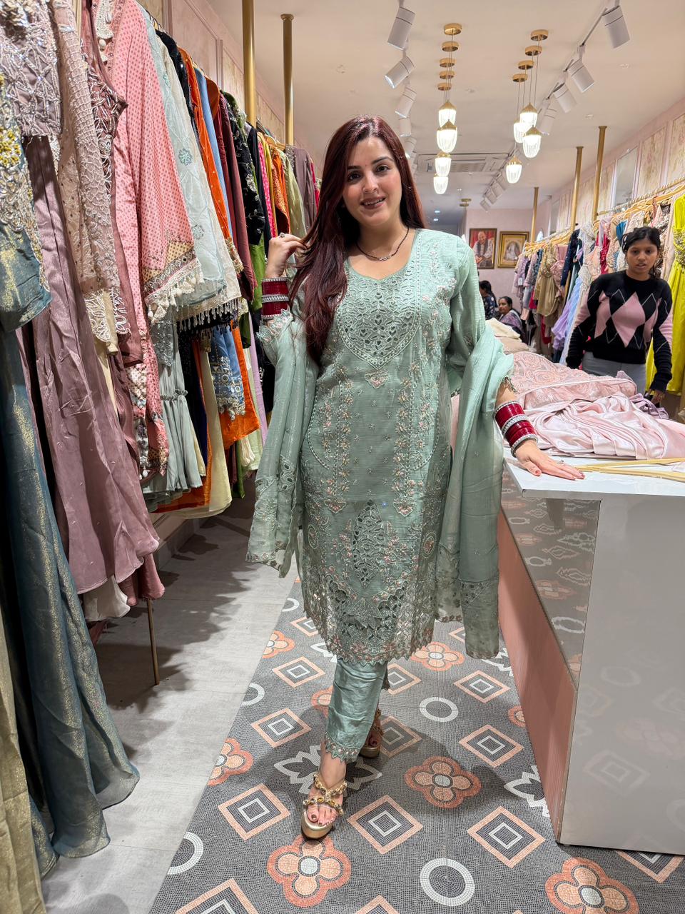 Miya Grace Embroidered Designer Suit Set