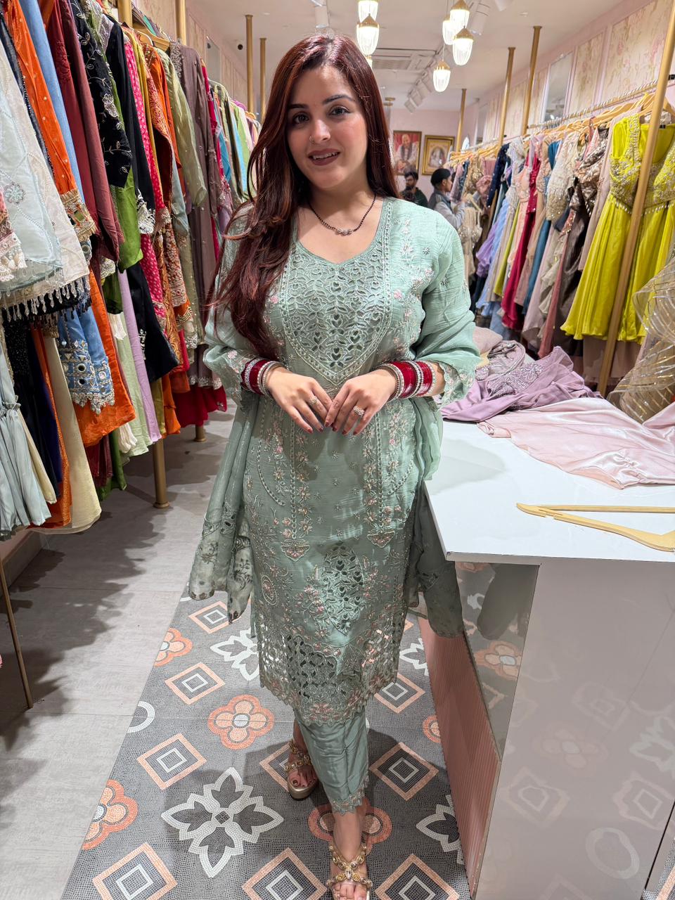 Miya Grace Embroidered Designer Suit Set