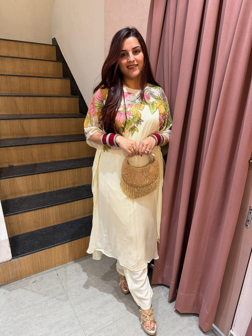 Nina Hand-Embellished Kaftan style
