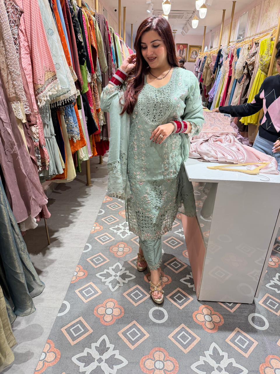 Miya Grace Embroidered Designer Suit Set