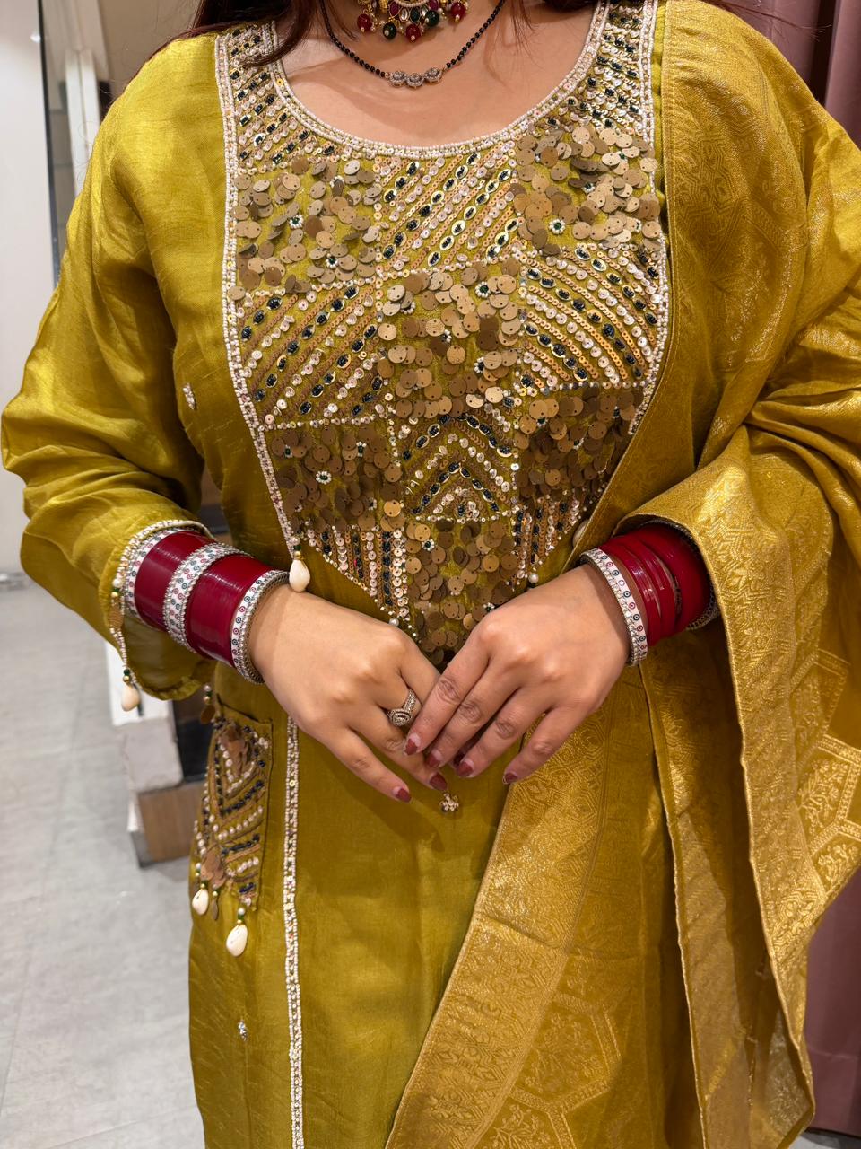 Sana  Embroidered Kurta Set with Dupatta