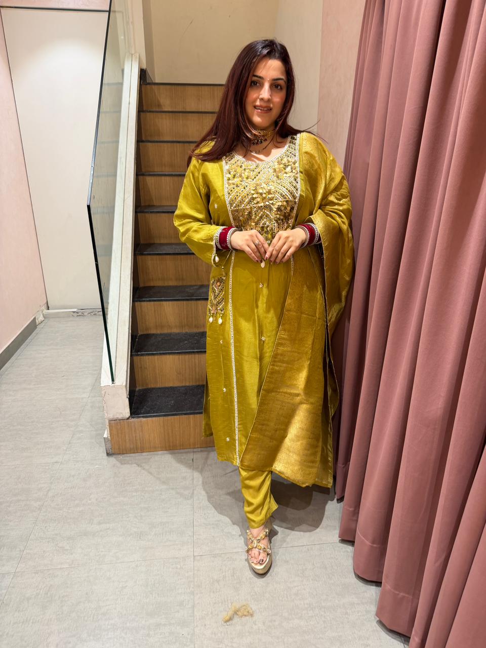 Sana  Embroidered Kurta Set with Dupatta