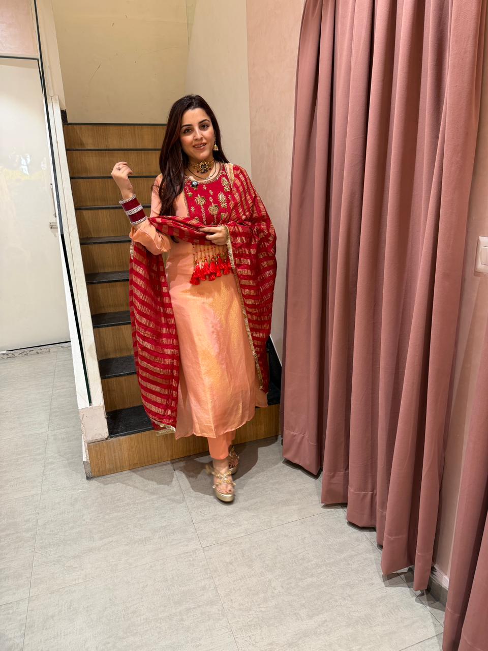 Tansi  Royale Tassel Embroidered Suit Set